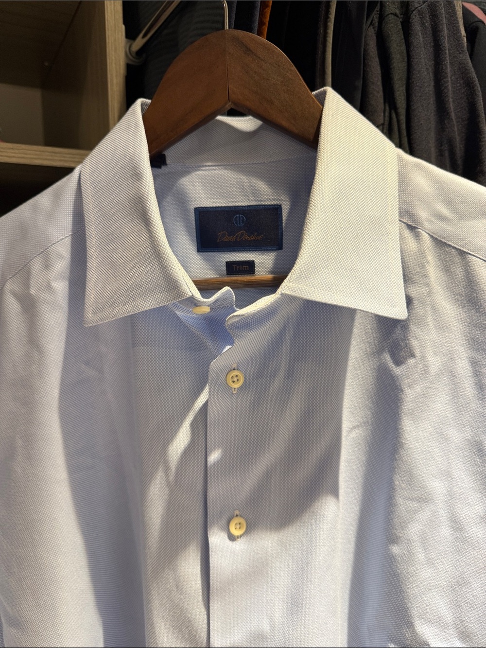 David Donahue Light Blue Men's Dress Shirt